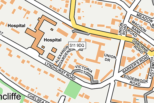 S11 9DQ map - OS OpenMap – Local (Ordnance Survey) S11 9DQ map - OS OpenMap – Local (Ordnance Survey)