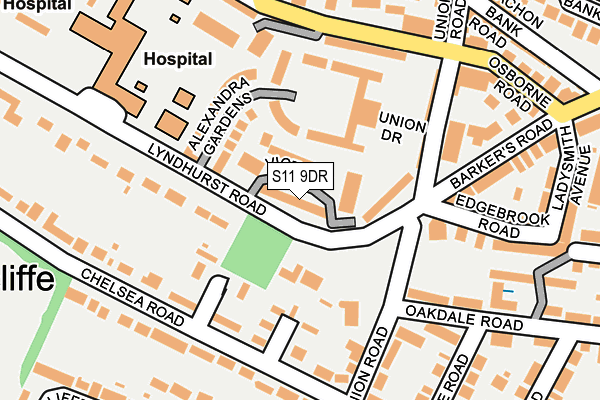 S11 9DR map - OS OpenMap – Local (Ordnance Survey) S11 9DR map - OS OpenMap – Local (Ordnance Survey)