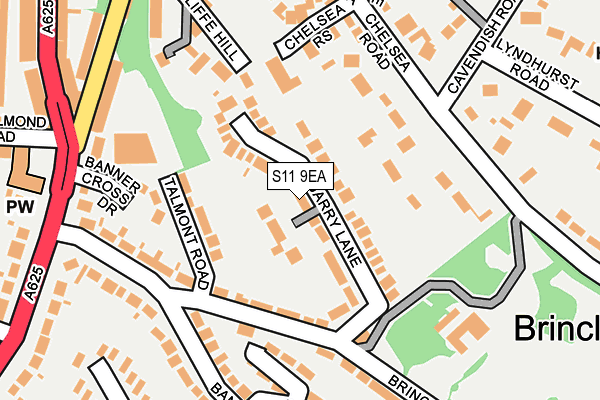 S11 9EA map - OS OpenMap – Local (Ordnance Survey) S11 9EA map - OS OpenMap – Local (Ordnance Survey)
