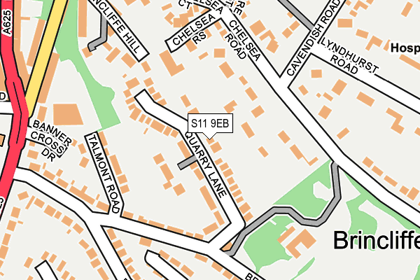 S11 9EB map - OS OpenMap – Local (Ordnance Survey) S11 9EB map - OS OpenMap – Local (Ordnance Survey)