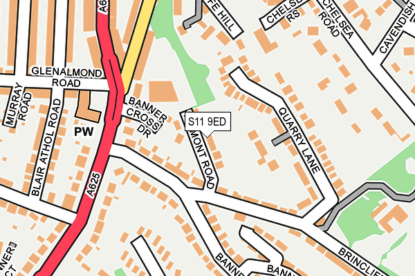 S11 9ED map - OS OpenMap – Local (Ordnance Survey) S11 9ED map - OS OpenMap – Local (Ordnance Survey)
