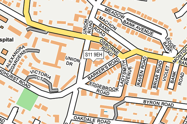 S11 9EH map - OS OpenMap – Local (Ordnance Survey) S11 9EH map - OS OpenMap – Local (Ordnance Survey)