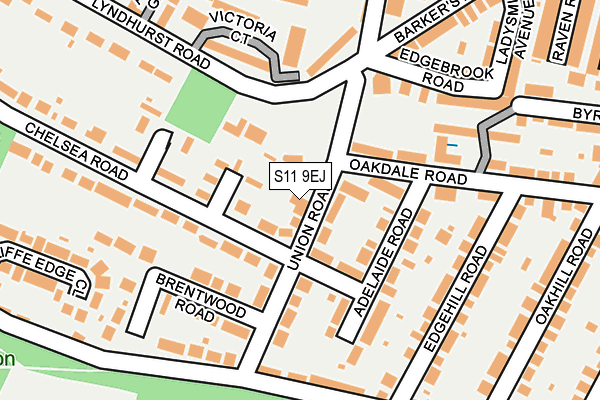 S11 9EJ map - OS OpenMap – Local (Ordnance Survey) S11 9EJ map - OS OpenMap – Local (Ordnance Survey)