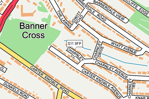 S11 9FP map - OS OpenMap – Local (Ordnance Survey) S11 9FP map - OS OpenMap – Local (Ordnance Survey)