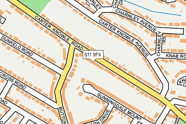 S11 9FX map - OS OpenMap – Local (Ordnance Survey) S11 9FX map - OS OpenMap – Local (Ordnance Survey)
