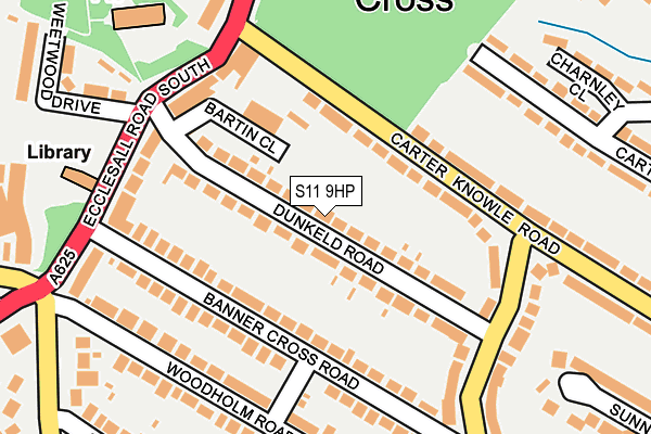 S11 9HP map - OS OpenMap – Local (Ordnance Survey) S11 9HP map - OS OpenMap – Local (Ordnance Survey)