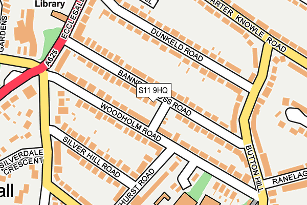 S11 9HQ map - OS OpenMap – Local (Ordnance Survey) S11 9HQ map - OS OpenMap – Local (Ordnance Survey)