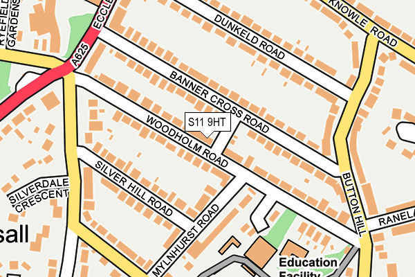 S11 9HT map - OS OpenMap – Local (Ordnance Survey) S11 9HT map - OS OpenMap – Local (Ordnance Survey)