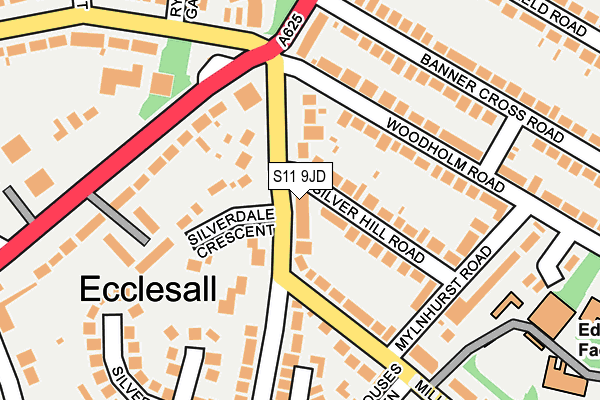S11 9JD map - OS OpenMap – Local (Ordnance Survey) S11 9JD map - OS OpenMap – Local (Ordnance Survey)