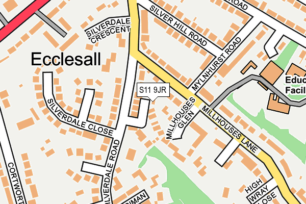 S11 9JR map - OS OpenMap – Local (Ordnance Survey) S11 9JR map - OS OpenMap – Local (Ordnance Survey)