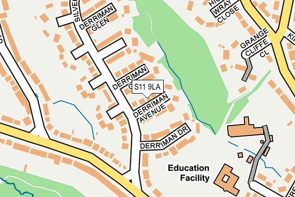 S11 9LA map - OS OpenMap – Local (Ordnance Survey)