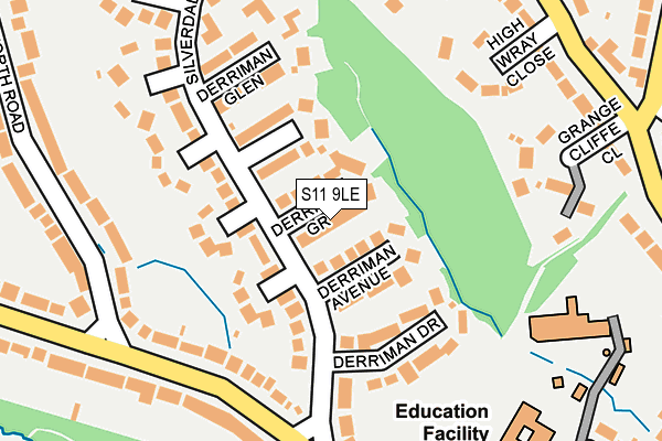 S11 9LE map - OS OpenMap – Local (Ordnance Survey) S11 9LE map - OS OpenMap – Local (Ordnance Survey)