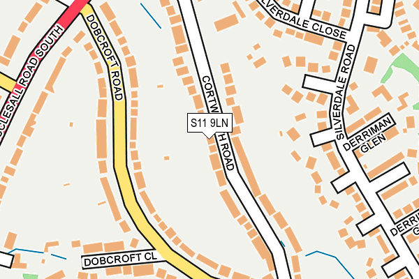 S11 9LN map - OS OpenMap – Local (Ordnance Survey) S11 9LN map - OS OpenMap – Local (Ordnance Survey)
