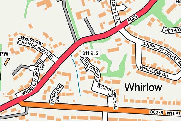 S11 9LS map - OS OpenMap – Local (Ordnance Survey) S11 9LS map - OS OpenMap – Local (Ordnance Survey)
