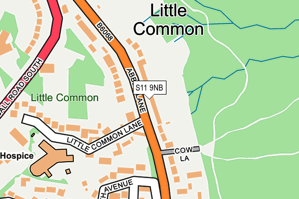 S11 9NB map - OS OpenMap – Local (Ordnance Survey) S11 9NB map - OS OpenMap – Local (Ordnance Survey)