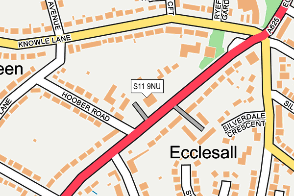 S11 9NU map - OS OpenMap – Local (Ordnance Survey) S11 9NU map - OS OpenMap – Local (Ordnance Survey)