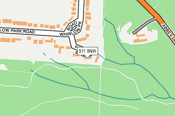 S11 9NW map - OS OpenMap – Local (Ordnance Survey) S11 9NW map - OS OpenMap – Local (Ordnance Survey)