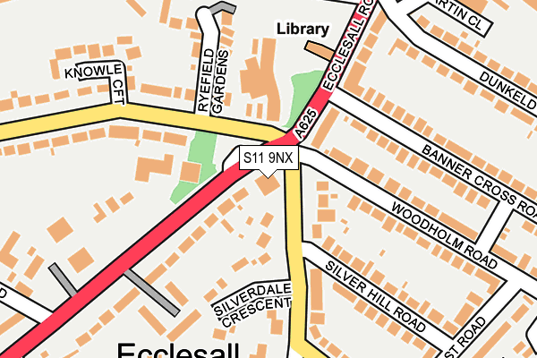 S11 9NX map - OS OpenMap – Local (Ordnance Survey) S11 9NX map - OS OpenMap – Local (Ordnance Survey)