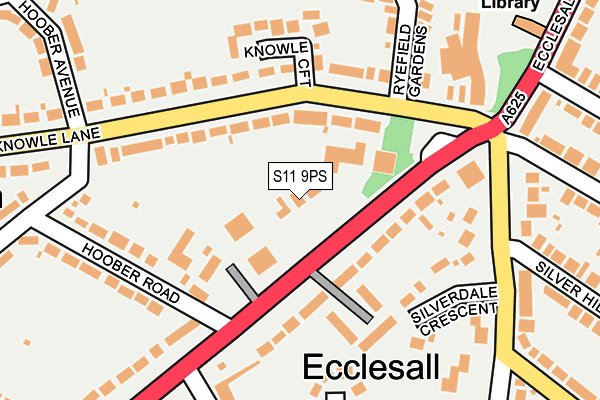 S11 9PS map - OS OpenMap – Local (Ordnance Survey)