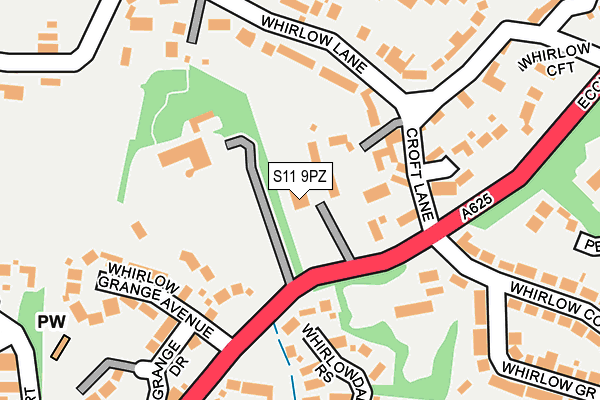 S11 9PZ map - OS OpenMap – Local (Ordnance Survey) S11 9PZ map - OS OpenMap – Local (Ordnance Survey)