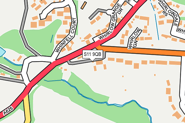 S11 9QB map - OS OpenMap – Local (Ordnance Survey) S11 9QB map - OS OpenMap – Local (Ordnance Survey)