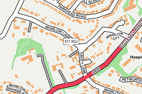 S11 9QJ map - OS OpenMap – Local (Ordnance Survey) S11 9QJ map - OS OpenMap – Local (Ordnance Survey)