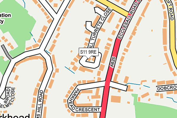 S11 9RE map - OS OpenMap – Local (Ordnance Survey) S11 9RE map - OS OpenMap – Local (Ordnance Survey)