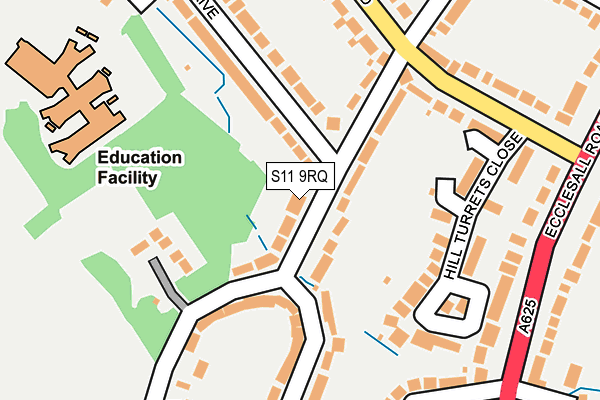 S11 9RQ map - OS OpenMap – Local (Ordnance Survey) S11 9RQ map - OS OpenMap – Local (Ordnance Survey)