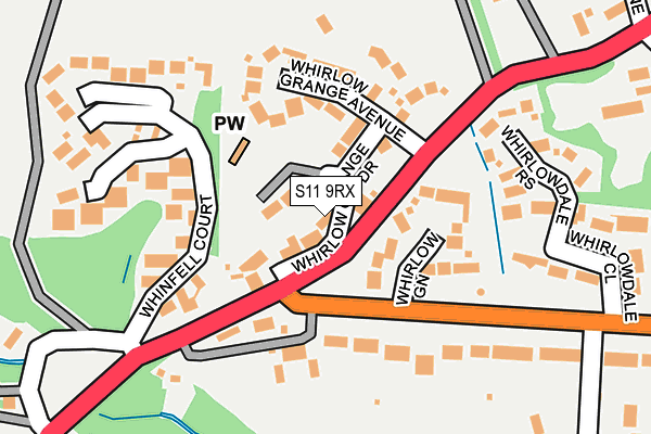 S11 9RX map - OS OpenMap – Local (Ordnance Survey) S11 9RX map - OS OpenMap – Local (Ordnance Survey)