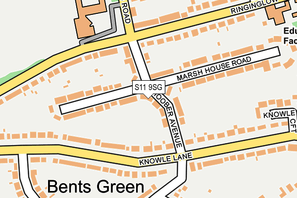 S11 9SG map - OS OpenMap – Local (Ordnance Survey)