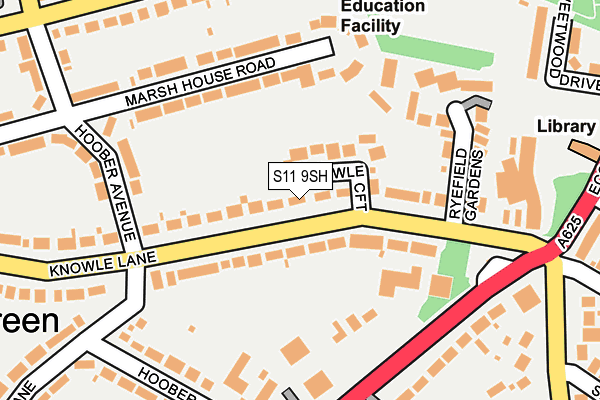S11 9SH map - OS OpenMap – Local (Ordnance Survey) S11 9SH map - OS OpenMap – Local (Ordnance Survey)