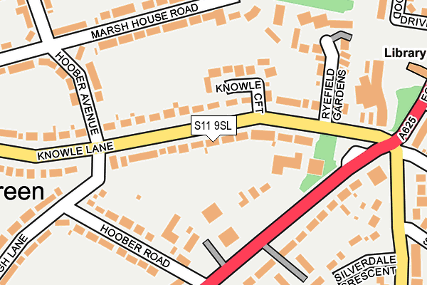 S11 9SL map - OS OpenMap – Local (Ordnance Survey) S11 9SL map - OS OpenMap – Local (Ordnance Survey)