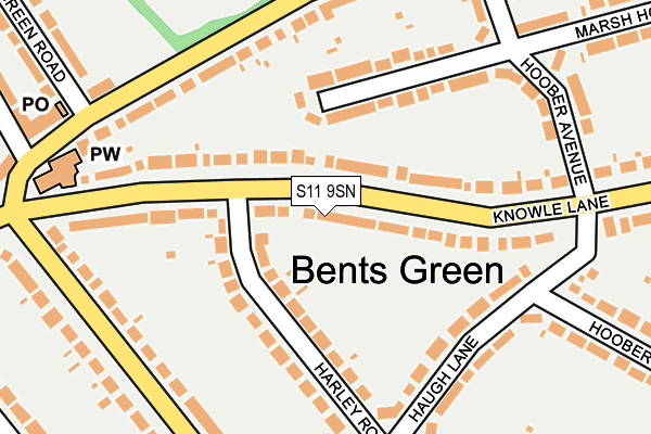 S11 9SN map - OS OpenMap – Local (Ordnance Survey) S11 9SN map - OS OpenMap – Local (Ordnance Survey)