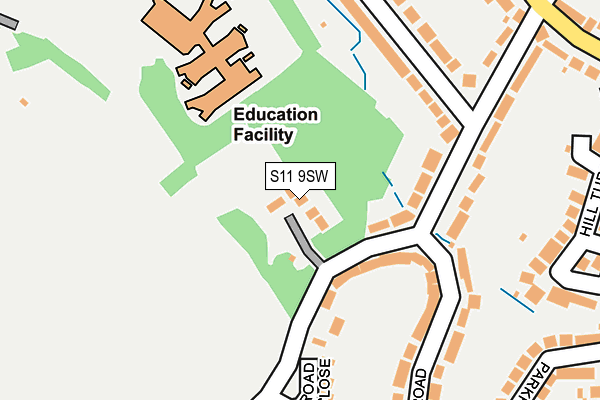 S11 9SW map - OS OpenMap – Local (Ordnance Survey) S11 9SW map - OS OpenMap – Local (Ordnance Survey)