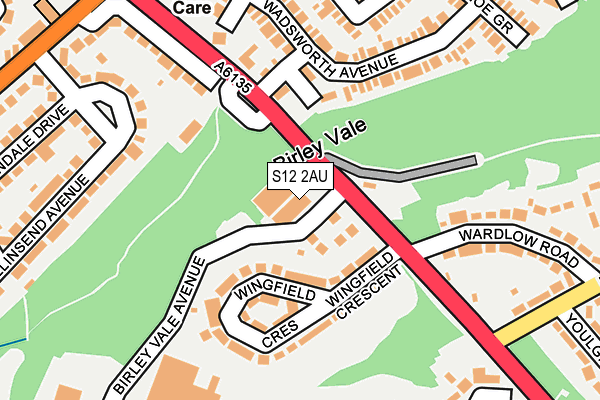 S12 2AU map - OS OpenMap – Local (Ordnance Survey) S12 2AU map - OS OpenMap – Local (Ordnance Survey)