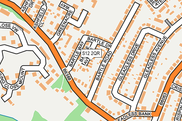 S12 2QR map - OS OpenMap – Local (Ordnance Survey) S12 2QR map - OS OpenMap – Local (Ordnance Survey)