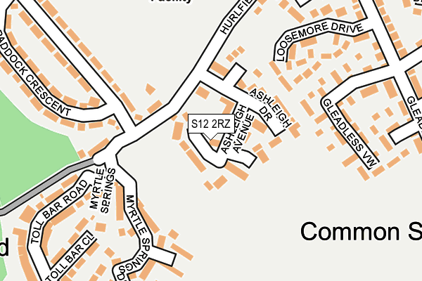 S12 2RZ map - OS OpenMap – Local (Ordnance Survey) S12 2RZ map - OS OpenMap – Local (Ordnance Survey)