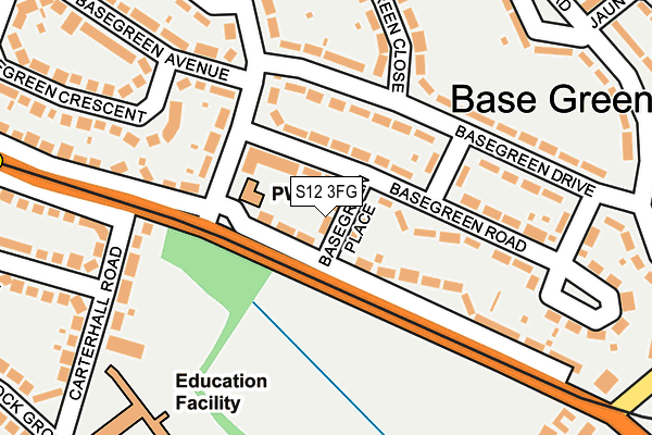 S12 3FG map - OS OpenMap – Local (Ordnance Survey) S12 3FG map - OS OpenMap – Local (Ordnance Survey)