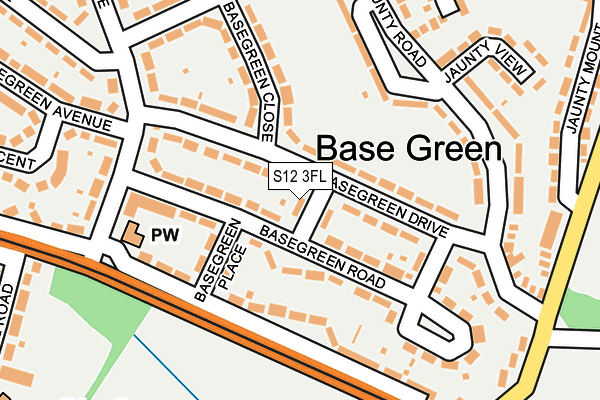 S12 3FL map - OS OpenMap – Local (Ordnance Survey) S12 3FL map - OS OpenMap – Local (Ordnance Survey)