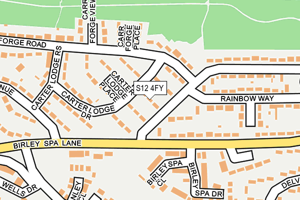 S12 4FY map - OS OpenMap – Local (Ordnance Survey) S12 4FY map - OS OpenMap – Local (Ordnance Survey)