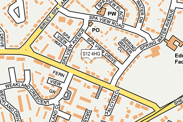 S12 4HG map - OS OpenMap – Local (Ordnance Survey) S12 4HG map - OS OpenMap – Local (Ordnance Survey)