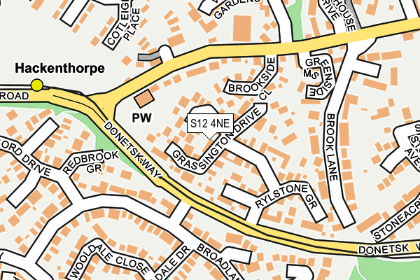 S12 4NE map - OS OpenMap – Local (Ordnance Survey) S12 4NE map - OS OpenMap – Local (Ordnance Survey)
