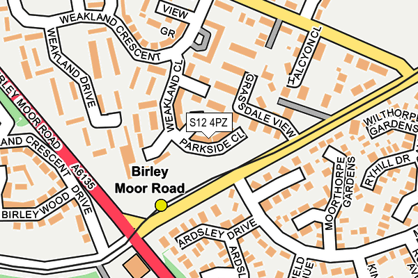 S12 4PZ map - OS OpenMap – Local (Ordnance Survey) S12 4PZ map - OS OpenMap – Local (Ordnance Survey)