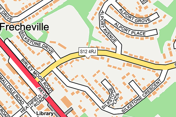 S12 4RJ map - OS OpenMap – Local (Ordnance Survey) S12 4RJ map - OS OpenMap – Local (Ordnance Survey)