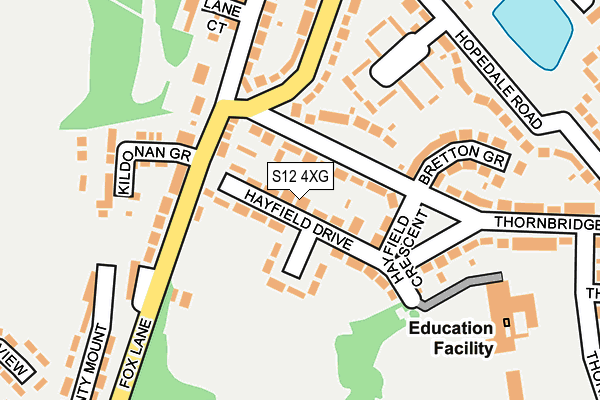 S12 4XG map - OS OpenMap – Local (Ordnance Survey) S12 4XG map - OS OpenMap – Local (Ordnance Survey)