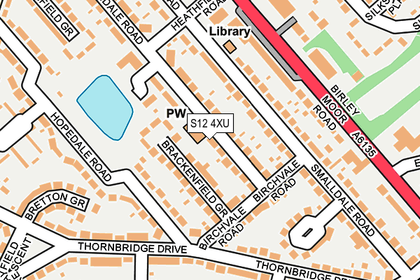 S12 4XU map - OS OpenMap – Local (Ordnance Survey) S12 4XU map - OS OpenMap – Local (Ordnance Survey)