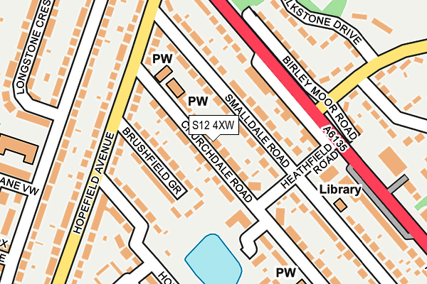 S12 4XW map - OS OpenMap – Local (Ordnance Survey) S12 4XW map - OS OpenMap – Local (Ordnance Survey)