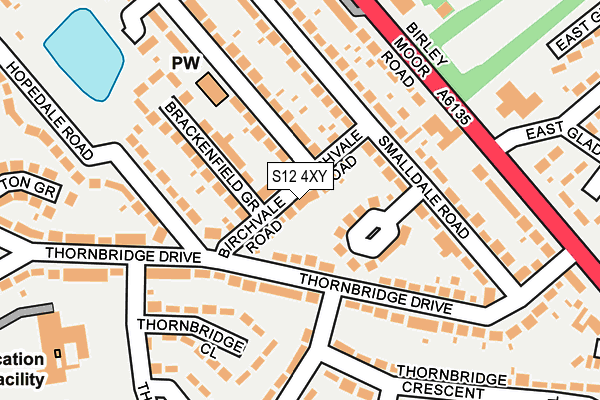 S12 4XY map - OS OpenMap – Local (Ordnance Survey) S12 4XY map - OS OpenMap – Local (Ordnance Survey)