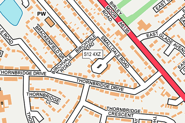 S12 4XZ map - OS OpenMap – Local (Ordnance Survey) S12 4XZ map - OS OpenMap – Local (Ordnance Survey)