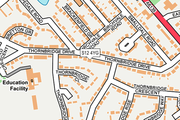 S12 4YG map - OS OpenMap – Local (Ordnance Survey) S12 4YG map - OS OpenMap – Local (Ordnance Survey)